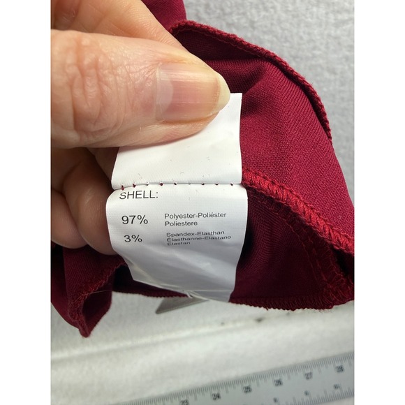 Cupshe Burgundy Ruched Wrap V-Neck Long Sleeve Ruffle Mini Dress CAA05A3L045JJ L - Picture 5 of 15